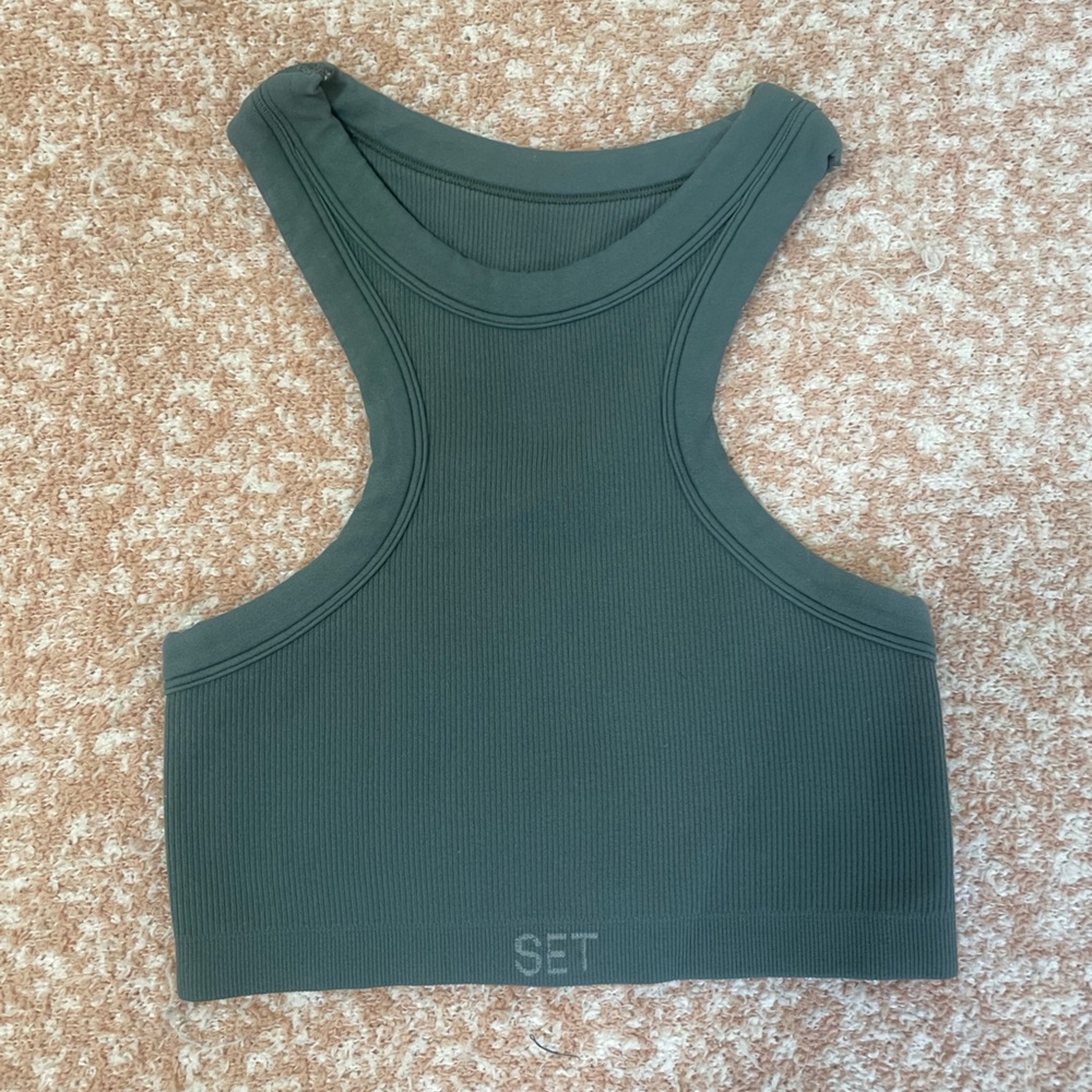 SET ACTIVE Sculptflex High Neck Ribbed Bra | Small